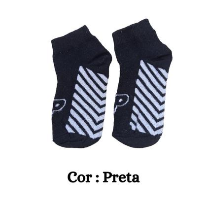 Imagem de Kit 06 Pares Meias Soquete Cano Curto Invisível Feminina Trabalhada Com Elastano Algodão Original Apollo