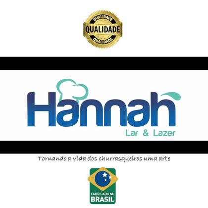 Imagem de Kit 06 Pçs Espeto Simples Reforçado Aço Galvanizado Cabo Madeira Varios Tamanhos Hannah