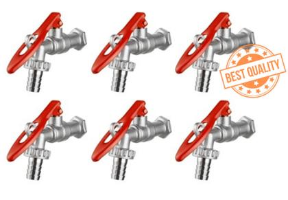 Imagem de Kit 06 Pçs Torneira Jardim Esfera com Porta Cadeado - 1/4 Volta