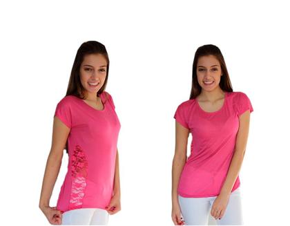 Imagem de Kit 06 peças Blusas Sortidas Dia-a-dia Moda Lisa e Estampadas Básicas