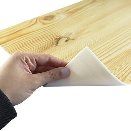 Imagem de Kit 06 Placa Decorativa Papel Parede Madeira Clara 30X60Cm