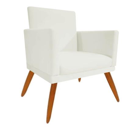 Imagem de Kit 06 Poltrona Cadeira Nina Com Base Decorativa Recepção Sala De Estar Suede Bege - DAMAFFÊ MÓVEIS