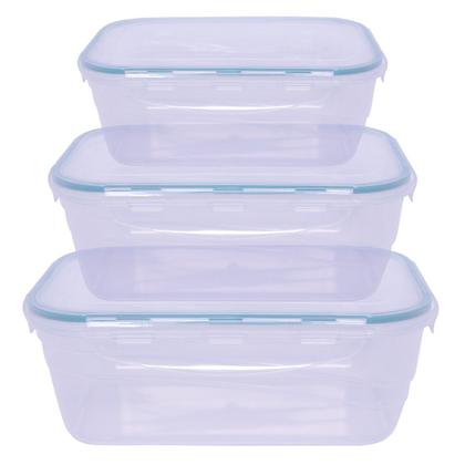 Imagem de Kit 06 Potes Plástico Herméticos 500/1000/1500ml Food Lock