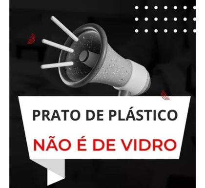 Imagem de Kit 06 Pratos Rasos Decorados Melamina 25cm - 1010COR
