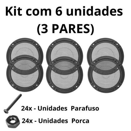 Imagem de Kit 06 Tela Plástica 6 Polegadas Com Parafusos Grade Arlem