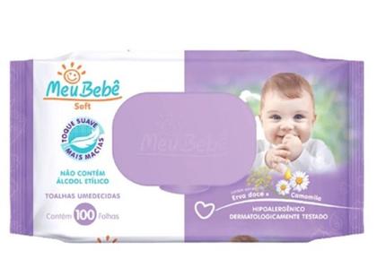 Imagem de Kit 06 Toalha Umedecida Meu Bebe Soft Com 100Un  Hygieline
