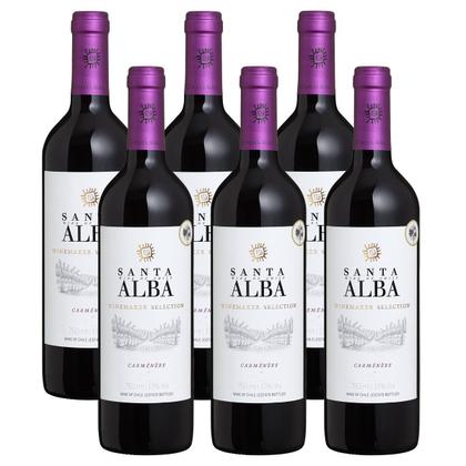 Imagem de Kit 06 Un. Vinho Chileno Tinto Santa Alba Carménère 750ml