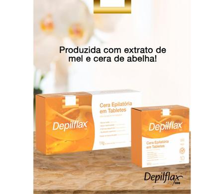Imagem de Kit 06un 500g Cera Epilatória Tablete Natural Depilflax