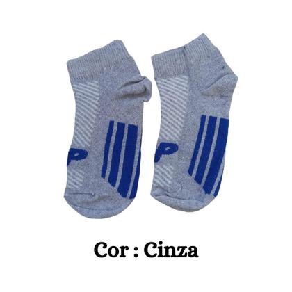 Imagem de Kit 07 Pares Meias Soquete Cano Curto Invisível Feminina Grossa Trabalhada Com Elastano Algodão Original Apollo