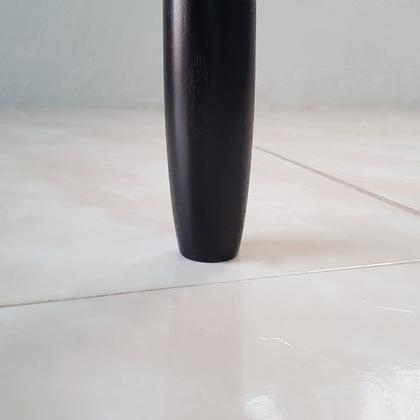 Imagem de Kit 07 Pés De Madeira Para Camas Box Casal Pe De Cama 13cm Pés Para Móveis Preto