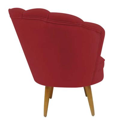 Imagem de Kit 07 Poltrona Cadeira Pétala de Flor Plus Luxo Confort Suede Vermelho - Ahazzo Móveis