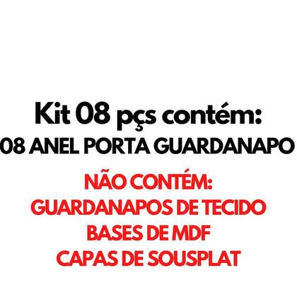 Imagem de Kit 08 Anéis Porta Guardanapo Argola Prendedor Mesa Posta Pizza