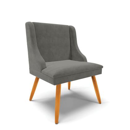 Imagem de Kit 08 cadeiras de jantar liz suede graf