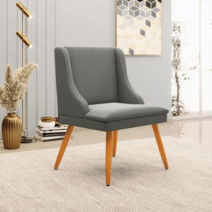 Imagem de Kit 08 cadeiras de jantar liz suede graf