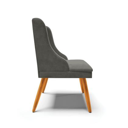 Imagem de Kit 08 cadeiras de jantar liz suede graf