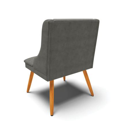 Imagem de Kit 08 cadeiras de jantar liz suede graf