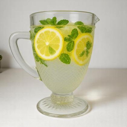 Imagem de Kit 08 Jarras Vidro Bico de Jaca Transparente 1l Buffet Bar