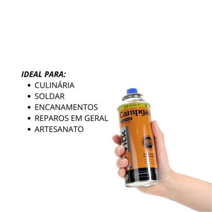 Imagem de Kit 08 Latas Refis Gás Butano 227g P/ Fogareiro E Maçarico