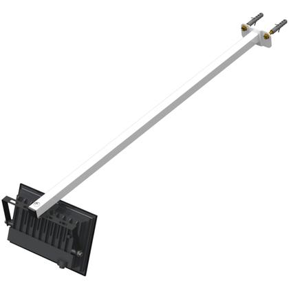 Imagem de KIT 08 Suportes Haste De Refletor Led Parede Fachada Banner Base Reta 80 Cm