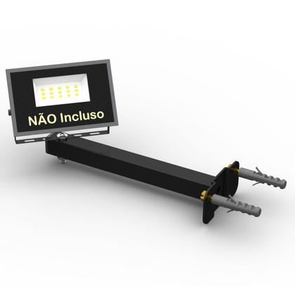 Imagem de Kit 08 Suportes Haste De Refletor Led Parede Fachada Banner Iluminação 20 Cm