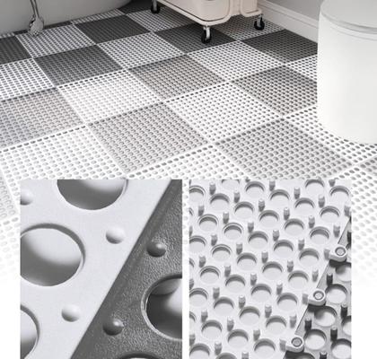 Imagem de Kit 09 Tapete Modular antiderrapante para box banheiro 30x30