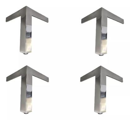 Imagem de Kit 09 Tripé Alumínio Para Móveis, Sofás Poltronas 15cm