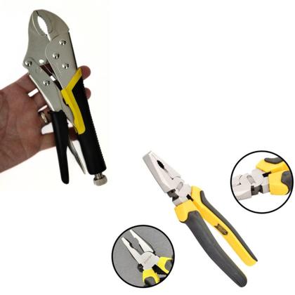 Imagem de Kit-1 Alicate de Pressão Emborrachado 10"+1 Alicate Universal 8 Pol Fertak