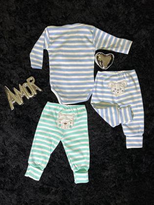 Imagem de Kit 1 Body e 2 Mijões Vira pé Flaphy Bordados A/V