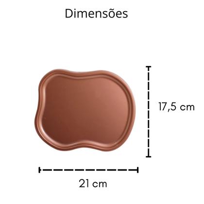 Imagem de kit 1 boleira alegra 24x17 + 1 bandeja orgânica Mesa Festas