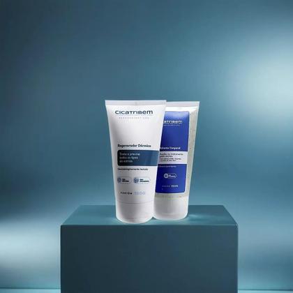Imagem de Kit 1 Creme Hidratante Anti Estrias + 1 Esfoliante Corporal 150g - Cicatribem - Tratamento para Estrias