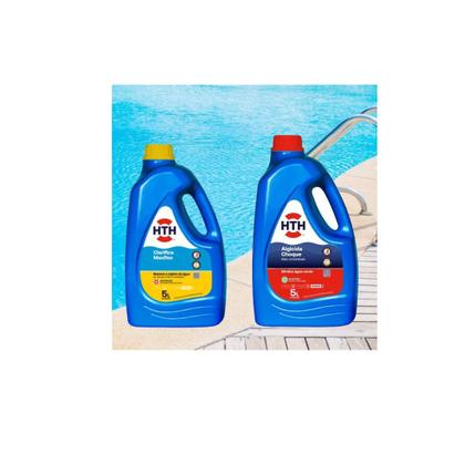 Imagem de Kit 1 hth-algicida choque-fr 5l + 1 hth maxfloc fr 5l