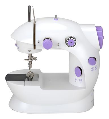 Imagem de Kit 1 Mini Máquina De Costura Com Mesa E Kit De Costura Cor Branco