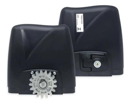 Imagem de Kit 1 Motor Rossi Dz Atto Turbo 4m Crem 2 Control  P/ Portão Deslizante 350kg 220v + base de fixação