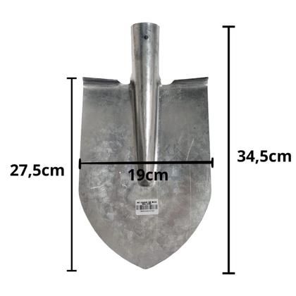 Imagem de Kit 1 Pá Cavar Quadrada + 1 Pá de Bico Galvanizada sem Cabo
