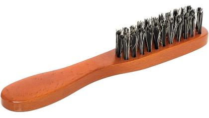 Imagem de Kit 1 Pente De Madeira Meia Lua + 1 Escova Para Bigode Enox