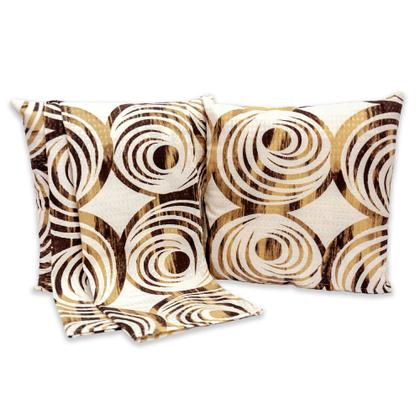 Imagem de Kit 1 Peseira CASAL + 2 Capas de Almofadas 40cm x 40cm Piquet Favinho