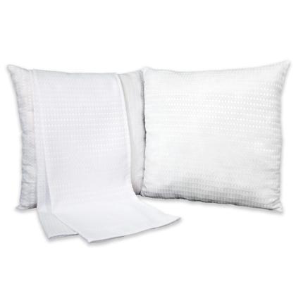 Imagem de Kit 1 Peseira QUEEN + 2 Capas de Almofadas 40cm x 40cm Piquet Favinho