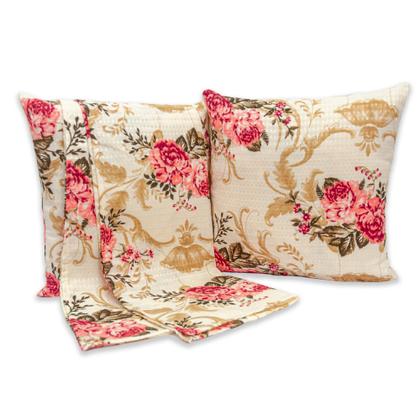 Imagem de Kit 1 Peseira QUEEN + 2 Capas de Almofadas 40cm x 40cm Piquet Favinho