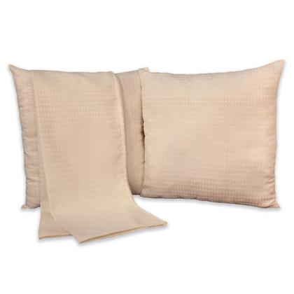 Imagem de Kit 1 Peseira QUEEN + 2 Capas de Almofadas 40cm x 40cm Piquet Favinho