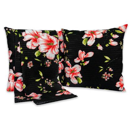 Imagem de Kit 1 Peseira QUEEN + 2 Capas de Almofadas 40cm x 40cm Piquet Favinho