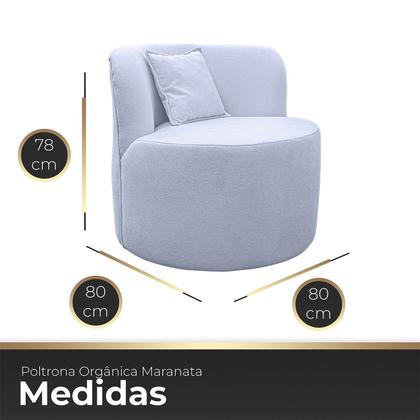 Imagem de Kit 1 Poltrona Com Sofá Curvo 2 Lugares Feijão mais Puff Retangular Bouclé Maranata