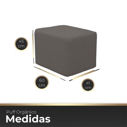 Imagem de Kit 1 Poltrona Com Sofá Curvo 2 Lugares Feijão mais Puff Retangular Bouclé Maranata