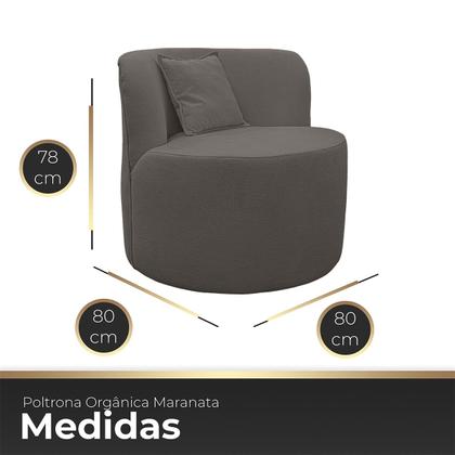 Imagem de Kit 1 Poltrona Com Sofá Curvo 2 Lugares Feijão mais Puff Retangular Bouclé Maranata