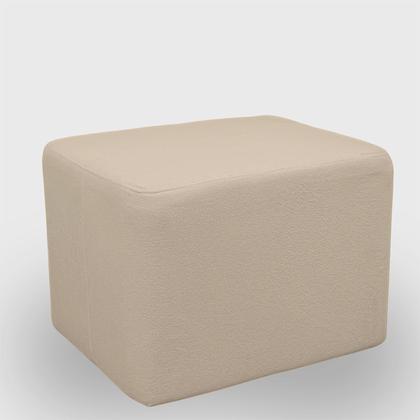 Imagem de Kit 1 Poltrona Com Sofá Curvo 2 Lugares Feijão mais Puff Retangular Bouclé Maranata