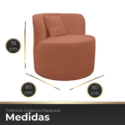 Imagem de Kit 1 Poltrona Com Sofá Curvo 2 Lugares Feijão mais Puff Retangular Bouclé Maranata