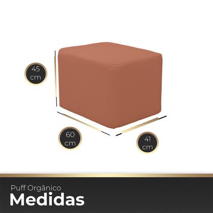 Imagem de Kit 1 Poltrona Com Sofá Curvo 2 Lugares Feijão mais Puff Retangular Bouclé Maranata