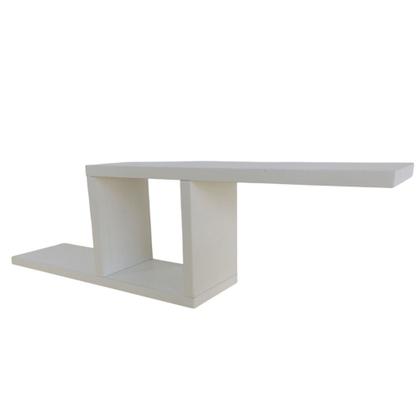 Imagem de Kit 1 Prateleira Com Nicho Quadrado e 2 Lisa 100% MDF Revestimento Duas Faces Fita Borda Design Moderno