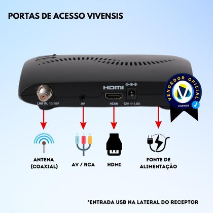 Imagem de Kit 1 Receptor + Lnb Duplo E 1 Cabo