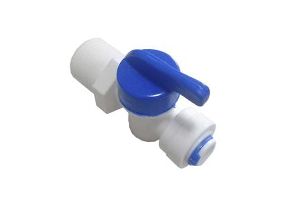 Imagem de KIT 1 Registro Engate 1/4 x Rosca 1/2 c/ 3 mts mangueira 1/4