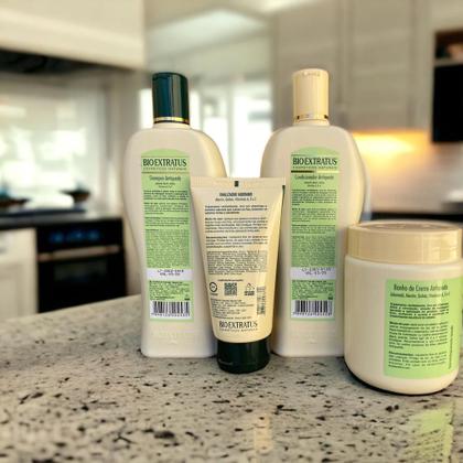 Imagem de kit 1 Shampoo 1 Condicionador 1 Banho creme Antiqueda Jaborandi 500 ml + 1 Finalizador